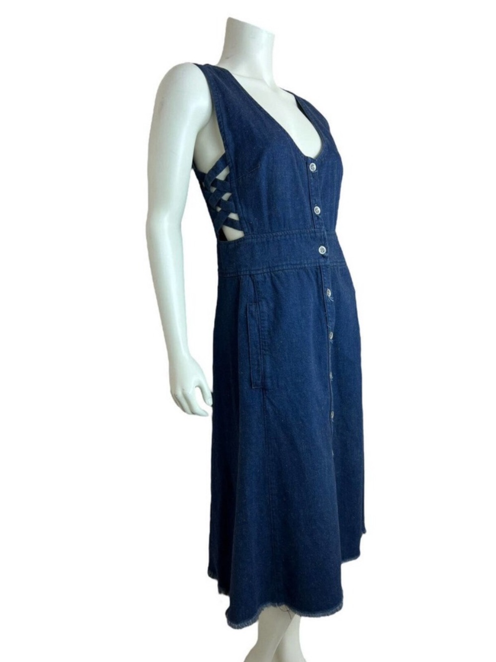 Rachel Comey Mesita Denim Button-Front Midi Dress - Blue - Picture 2 of 6